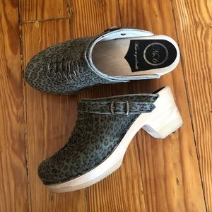 No 6 Leopard Print Clogs